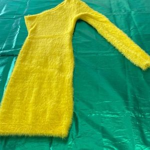 Off shoulder sweater dress